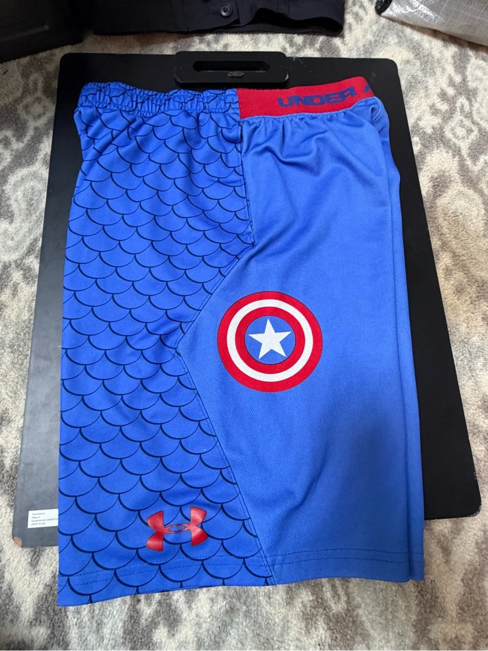 Under Armour Youth Blue Captain America Performance Shorts